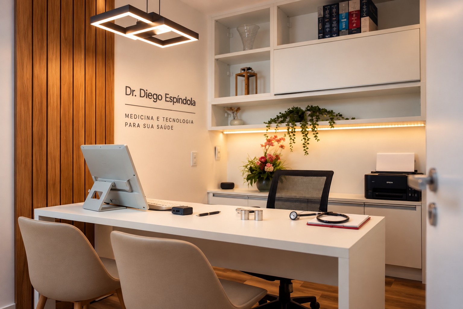 Interior de consultório médico moderno